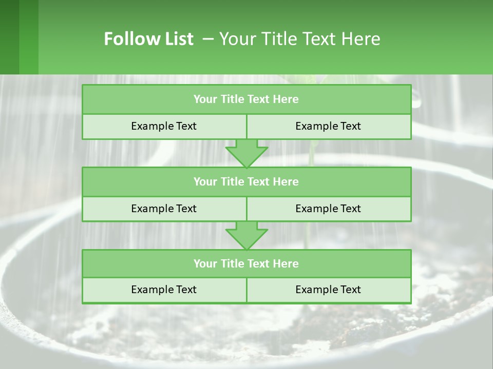 A Plant Sprouting From A Pot With Rain Coming From It PowerPoint Template