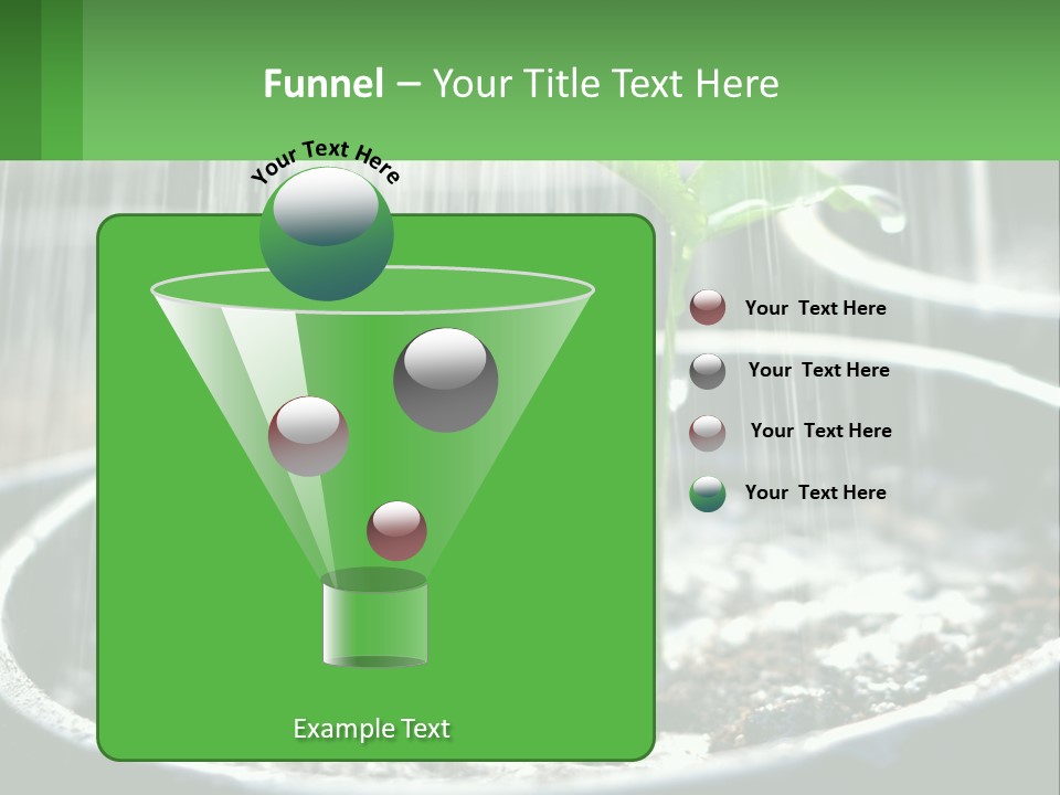 A Plant Sprouting From A Pot With Rain Coming From It PowerPoint Template