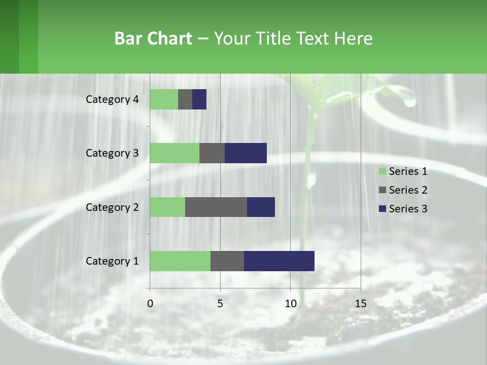A Plant Sprouting From A Pot With Rain Coming From It PowerPoint Template