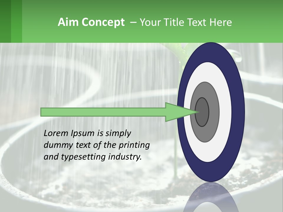 A Plant Sprouting From A Pot With Rain Coming From It PowerPoint Template