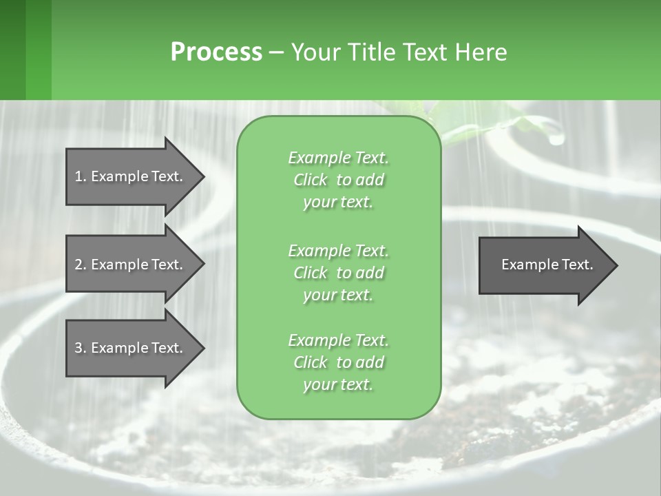 A Plant Sprouting From A Pot With Rain Coming From It PowerPoint Template