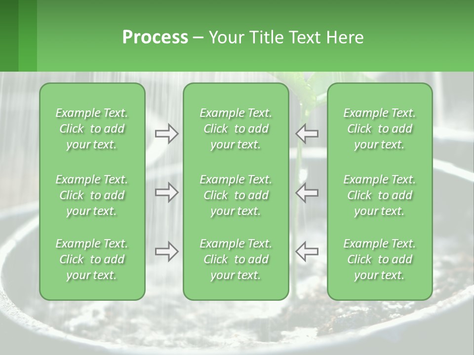 A Plant Sprouting From A Pot With Rain Coming From It PowerPoint Template