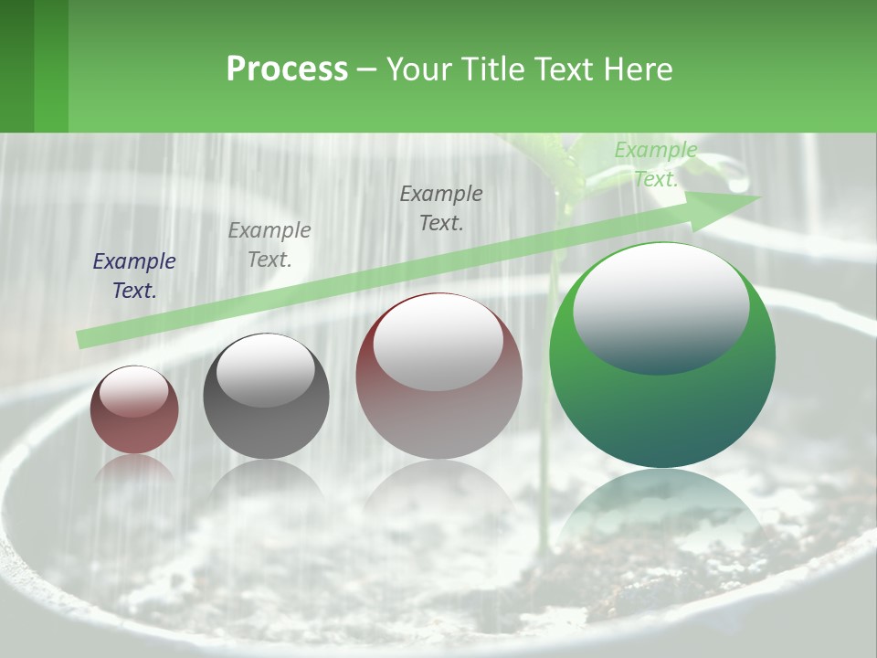A Plant Sprouting From A Pot With Rain Coming From It PowerPoint Template