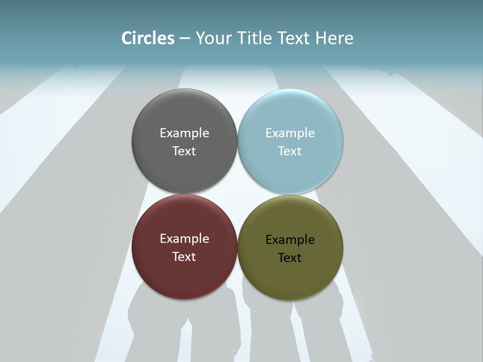 A Group Of People Standing In Front Of Pillars PowerPoint Template