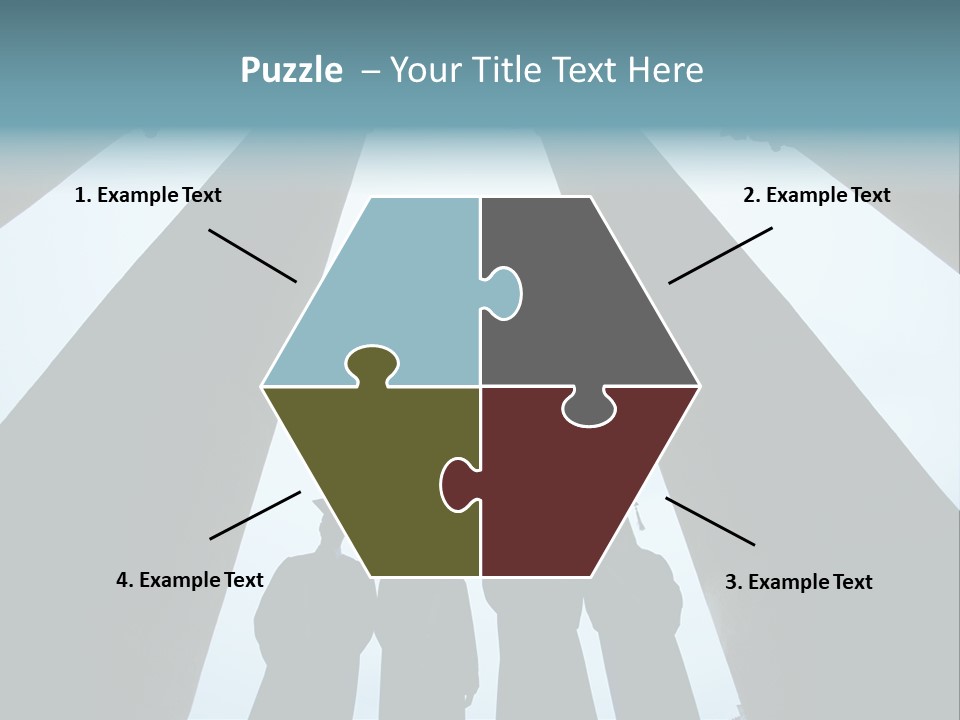 A Group Of People Standing In Front Of Pillars PowerPoint Template