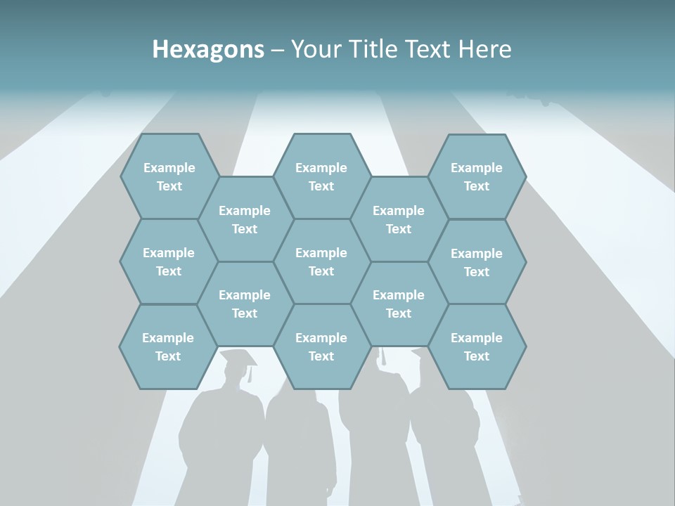 A Group Of People Standing In Front Of Pillars PowerPoint Template