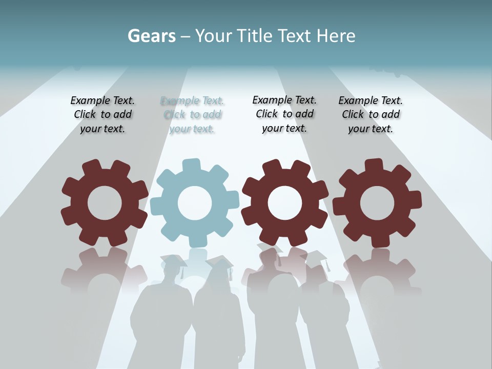 A Group Of People Standing In Front Of Pillars PowerPoint Template