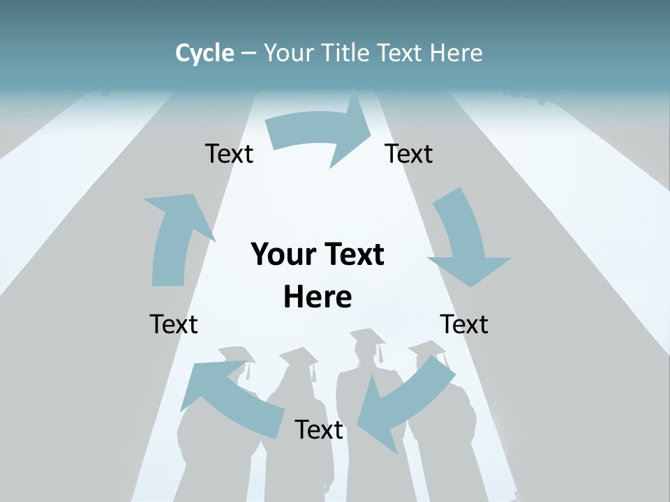 A Group Of People Standing In Front Of Pillars PowerPoint Template