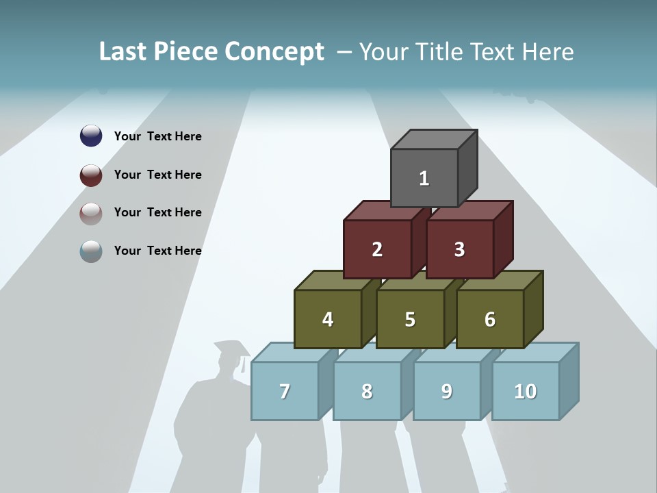 A Group Of People Standing In Front Of Pillars PowerPoint Template