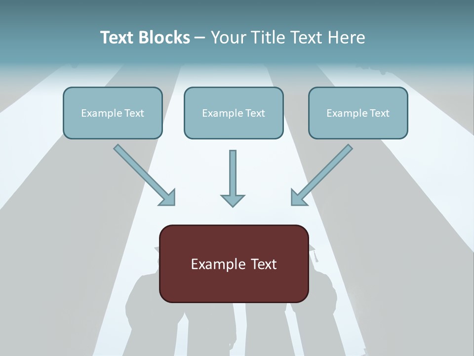 A Group Of People Standing In Front Of Pillars PowerPoint Template