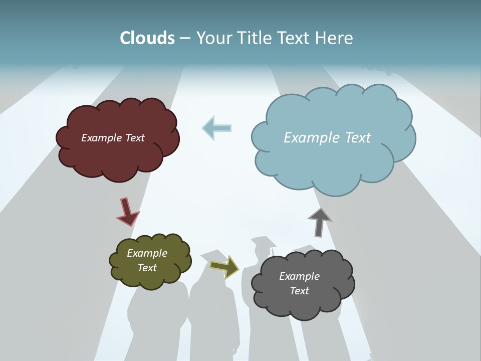 A Group Of People Standing In Front Of Pillars PowerPoint Template