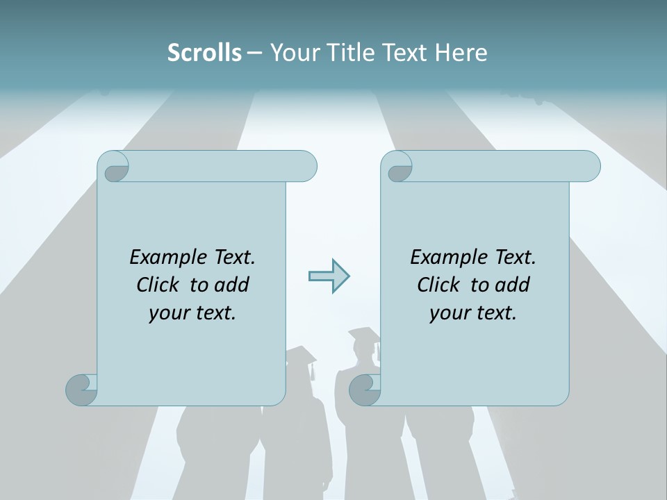 A Group Of People Standing In Front Of Pillars PowerPoint Template