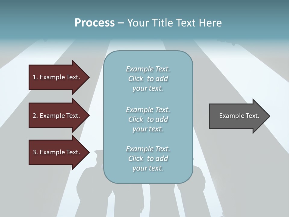 A Group Of People Standing In Front Of Pillars PowerPoint Template