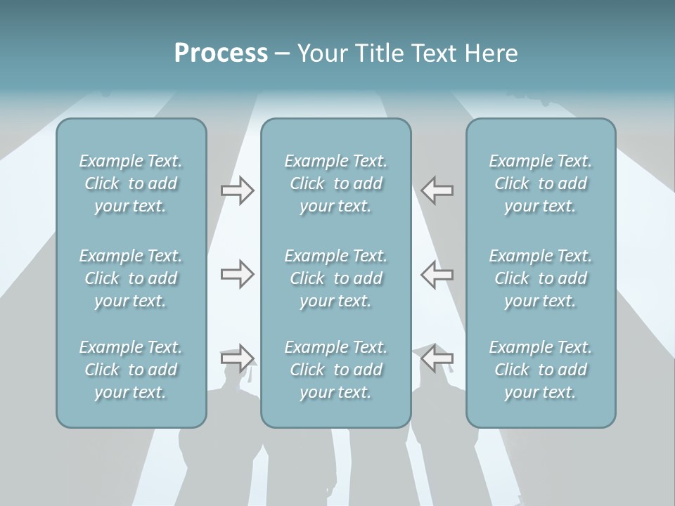 A Group Of People Standing In Front Of Pillars PowerPoint Template