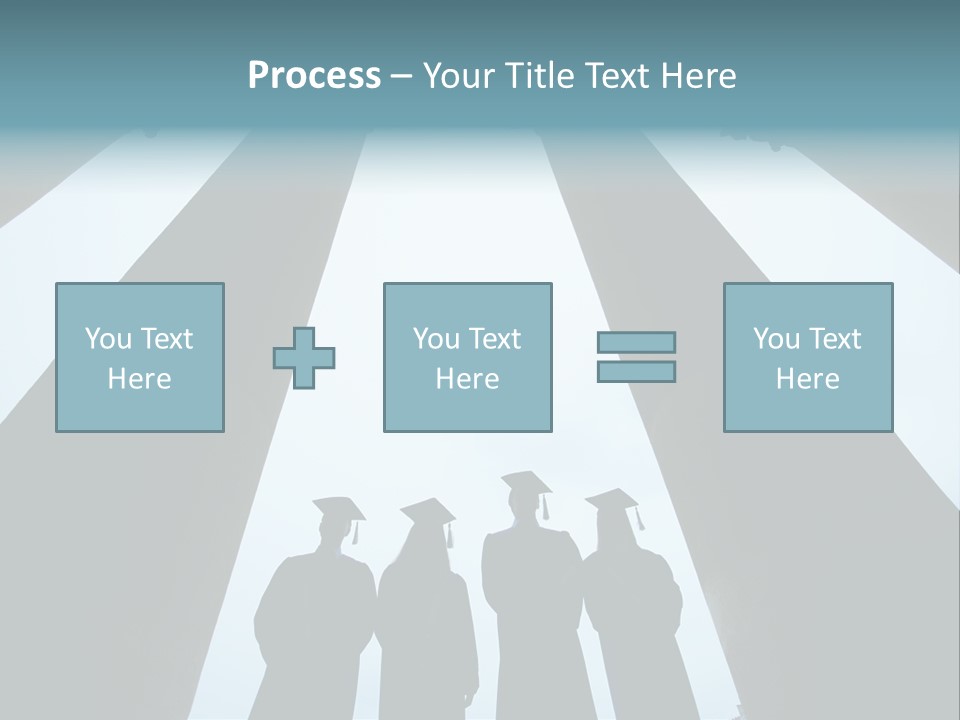 A Group Of People Standing In Front Of Pillars PowerPoint Template