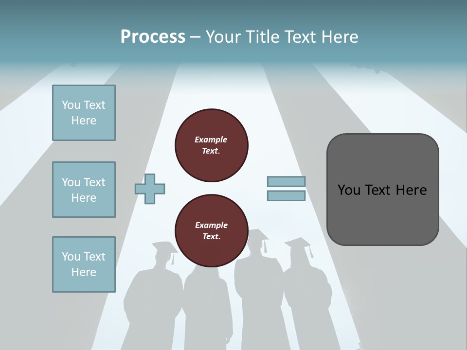 A Group Of People Standing In Front Of Pillars PowerPoint Template