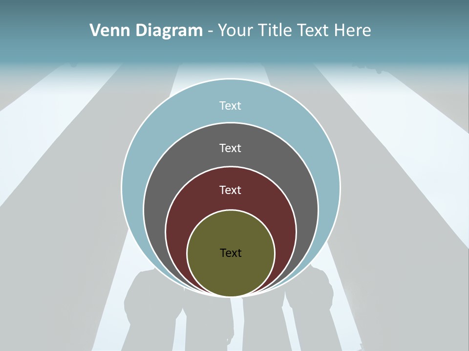 A Group Of People Standing In Front Of Pillars PowerPoint Template