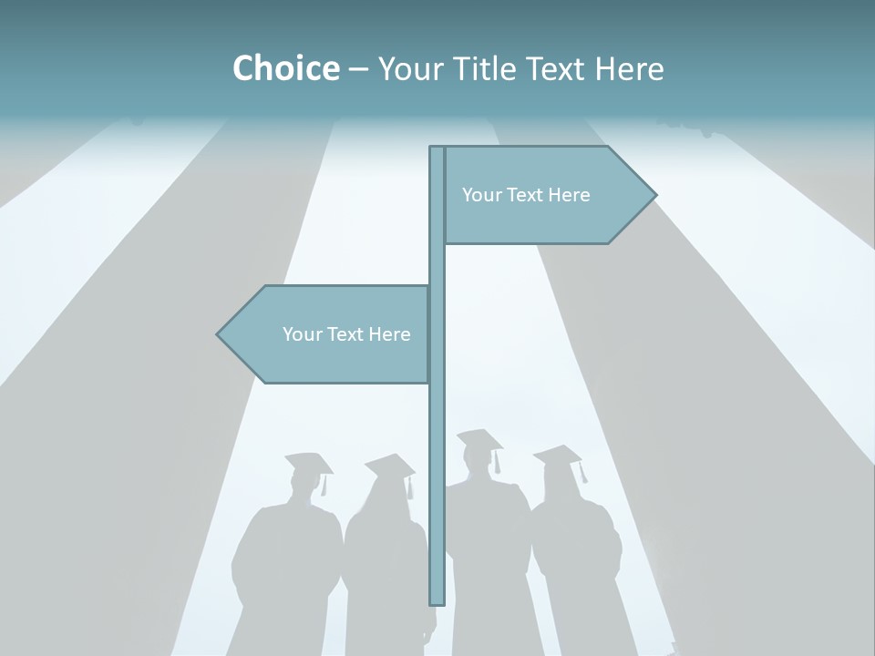 A Group Of People Standing In Front Of Pillars PowerPoint Template