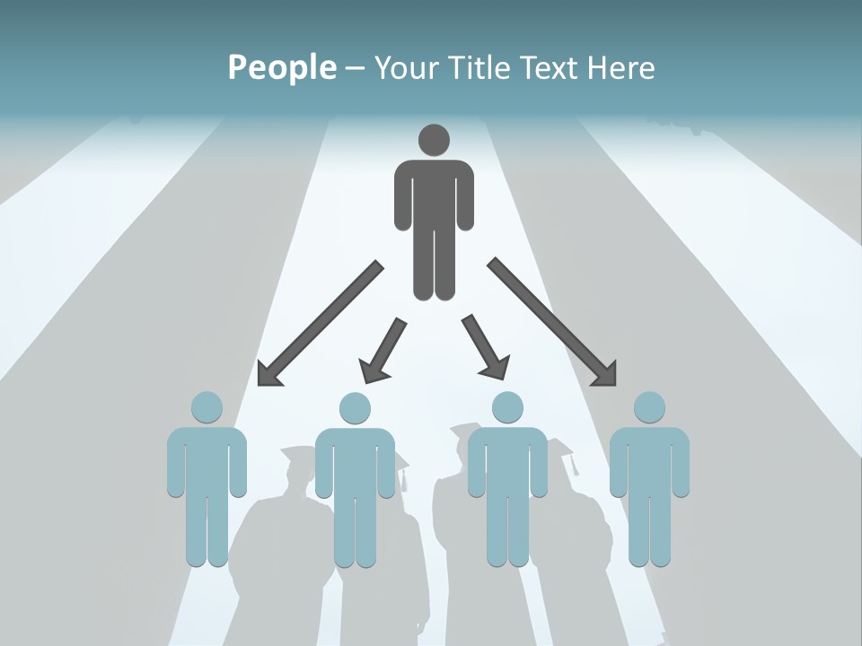 A Group Of People Standing In Front Of Pillars PowerPoint Template