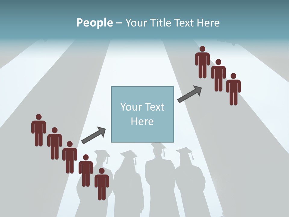 A Group Of People Standing In Front Of Pillars PowerPoint Template