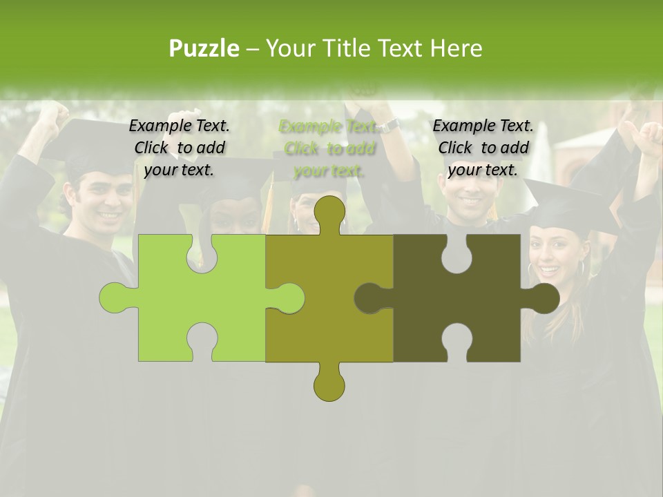 A Group Of People In Graduation Caps And Gowns PowerPoint Template