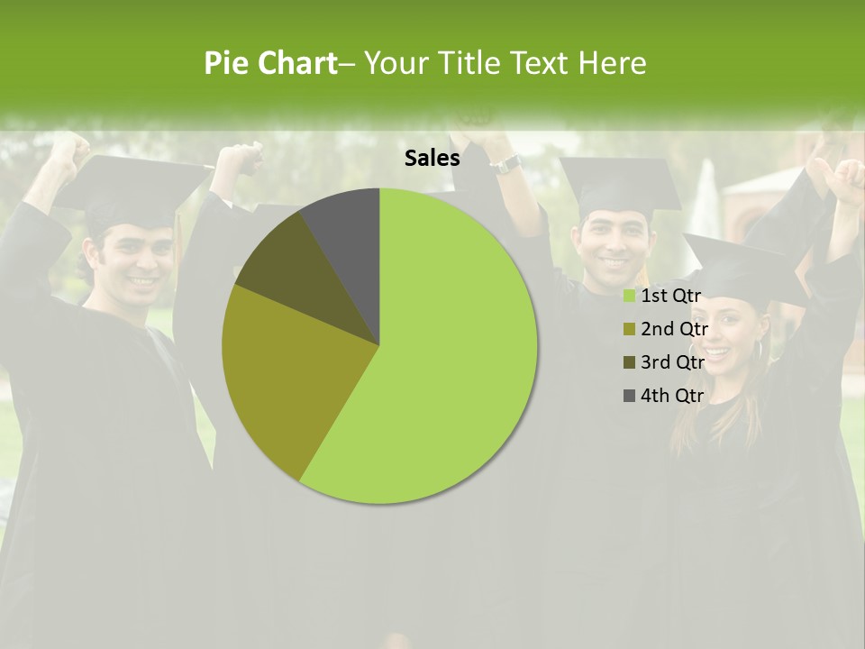 A Group Of People In Graduation Caps And Gowns PowerPoint Template