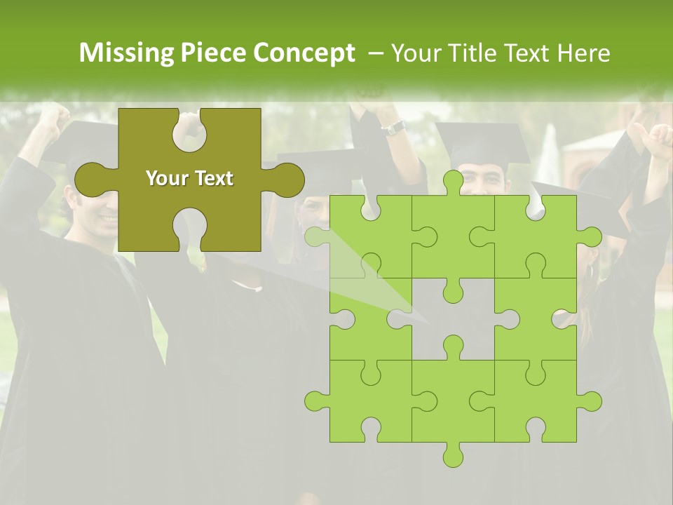 A Group Of People In Graduation Caps And Gowns PowerPoint Template