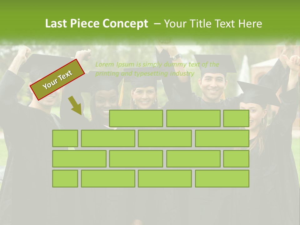 A Group Of People In Graduation Caps And Gowns PowerPoint Template