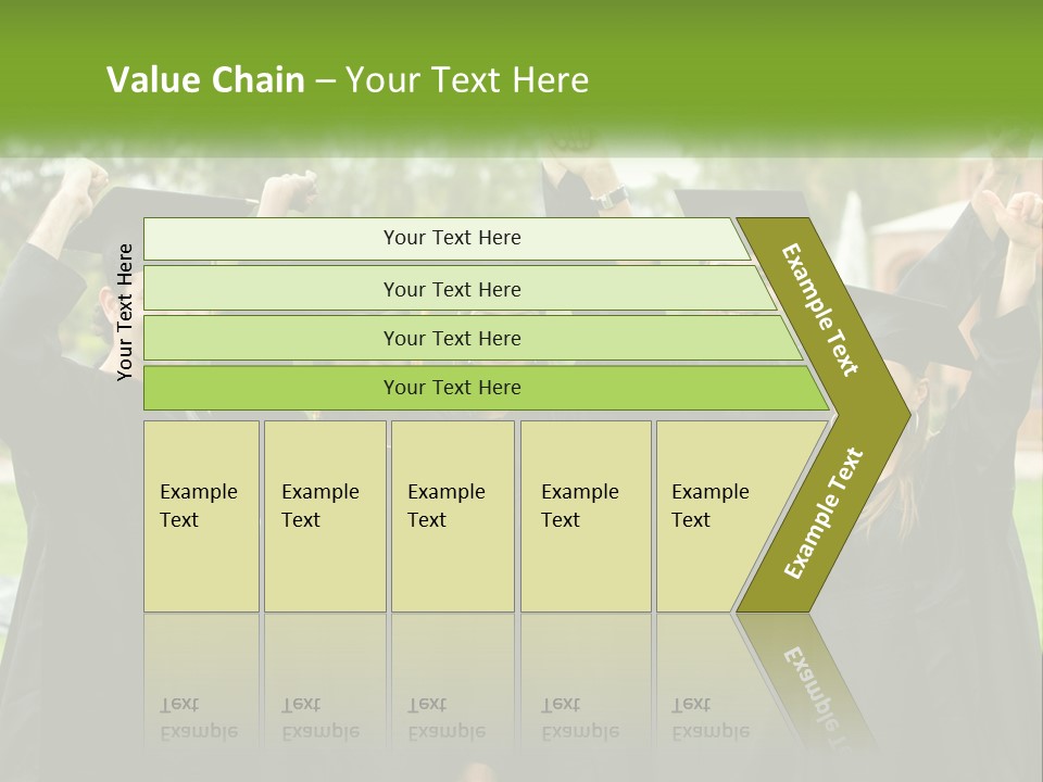 A Group Of People In Graduation Caps And Gowns PowerPoint Template