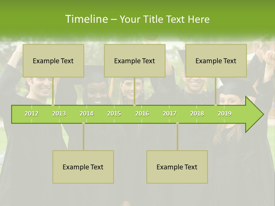 A Group Of People In Graduation Caps And Gowns PowerPoint Template