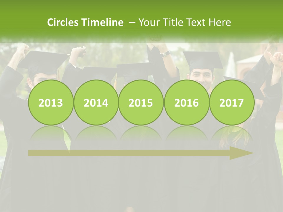 A Group Of People In Graduation Caps And Gowns PowerPoint Template