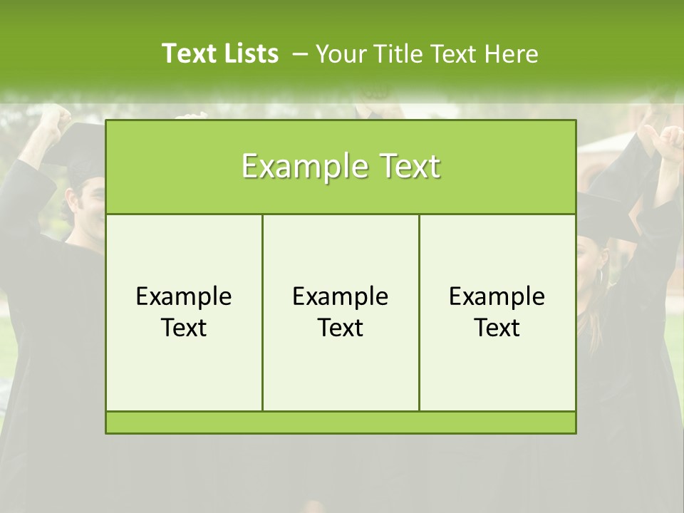 A Group Of People In Graduation Caps And Gowns PowerPoint Template