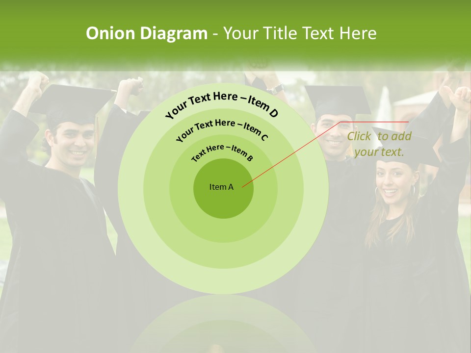 A Group Of People In Graduation Caps And Gowns PowerPoint Template