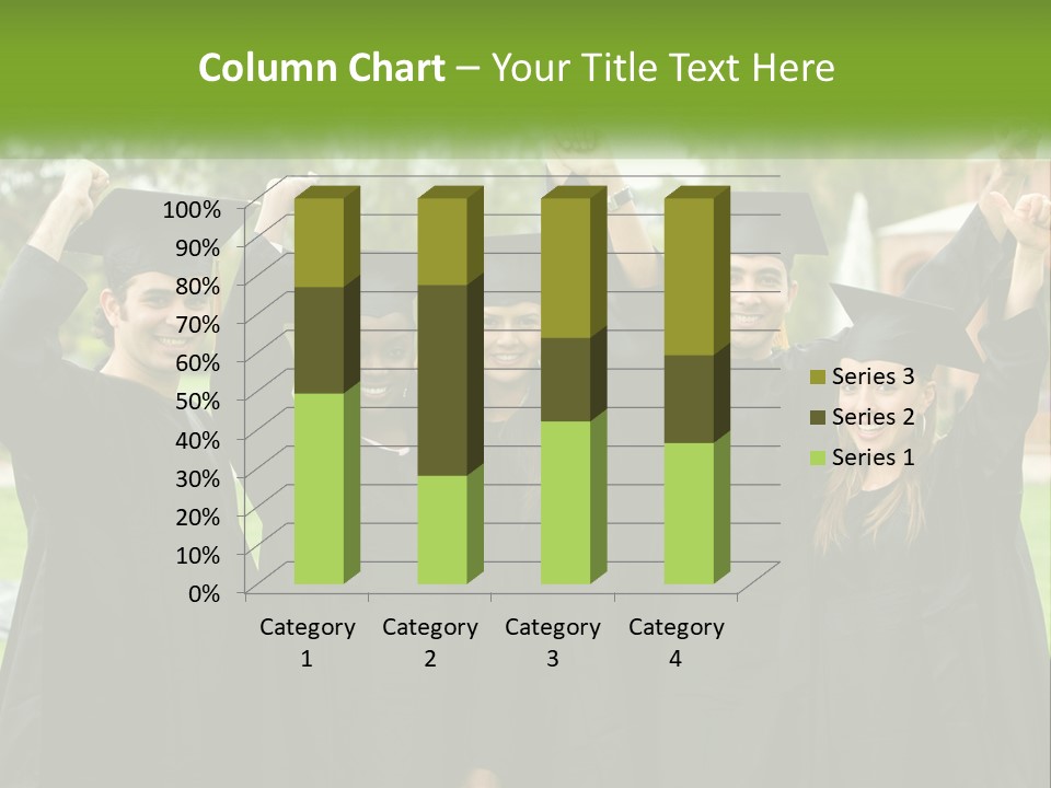 A Group Of People In Graduation Caps And Gowns PowerPoint Template