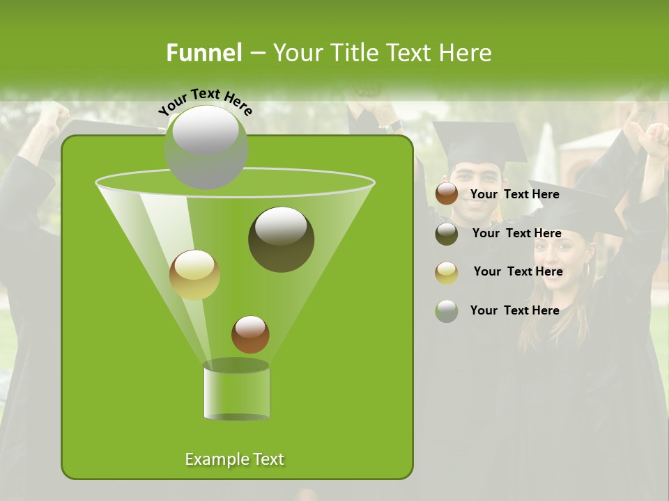 A Group Of People In Graduation Caps And Gowns PowerPoint Template