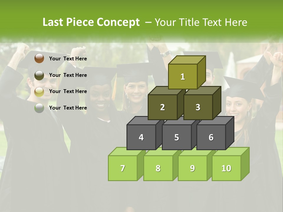 A Group Of People In Graduation Caps And Gowns PowerPoint Template