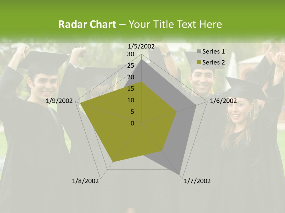 A Group Of People In Graduation Caps And Gowns PowerPoint Template