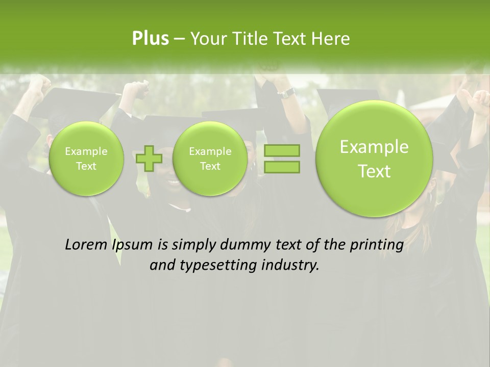 A Group Of People In Graduation Caps And Gowns PowerPoint Template