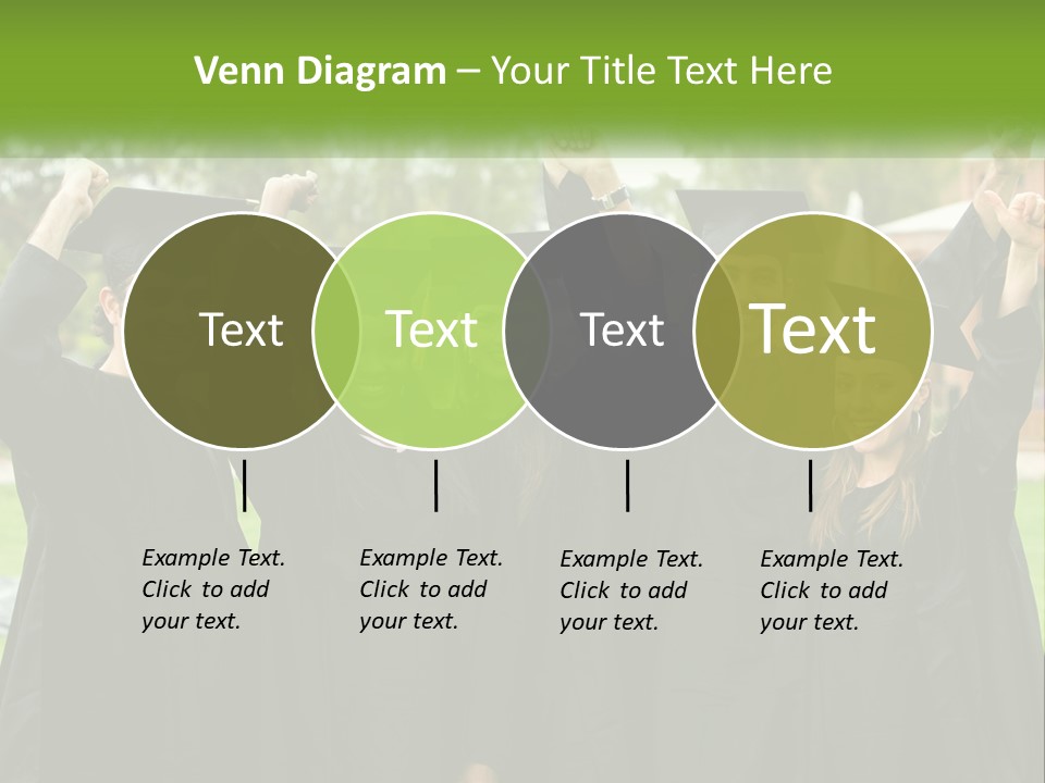 A Group Of People In Graduation Caps And Gowns PowerPoint Template