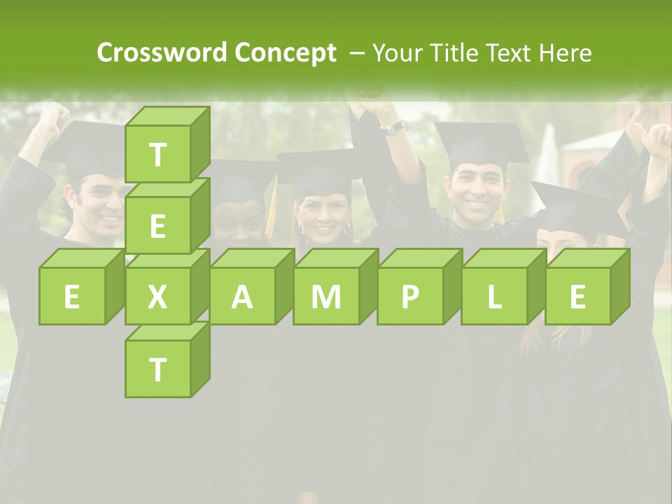 A Group Of People In Graduation Caps And Gowns PowerPoint Template