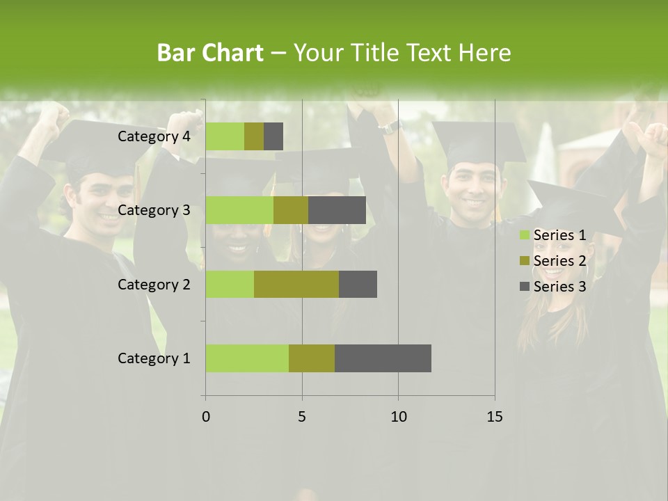 A Group Of People In Graduation Caps And Gowns PowerPoint Template
