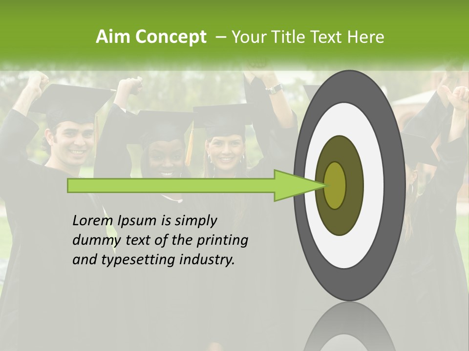 A Group Of People In Graduation Caps And Gowns PowerPoint Template