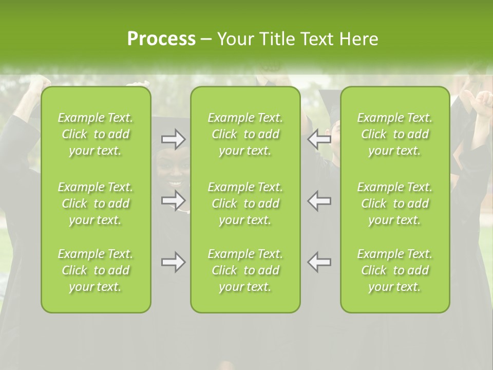 A Group Of People In Graduation Caps And Gowns PowerPoint Template
