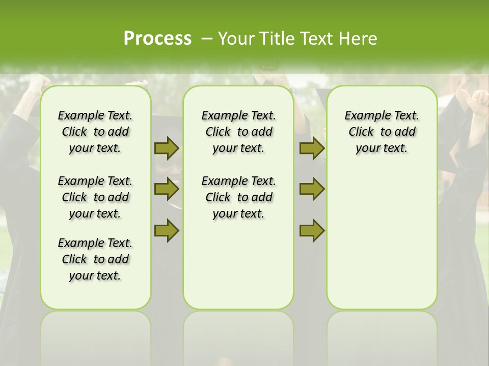 A Group Of People In Graduation Caps And Gowns PowerPoint Template