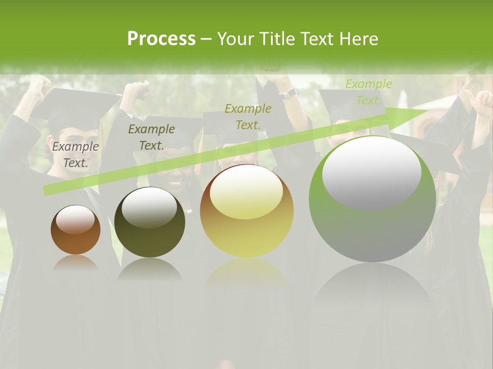 A Group Of People In Graduation Caps And Gowns PowerPoint Template