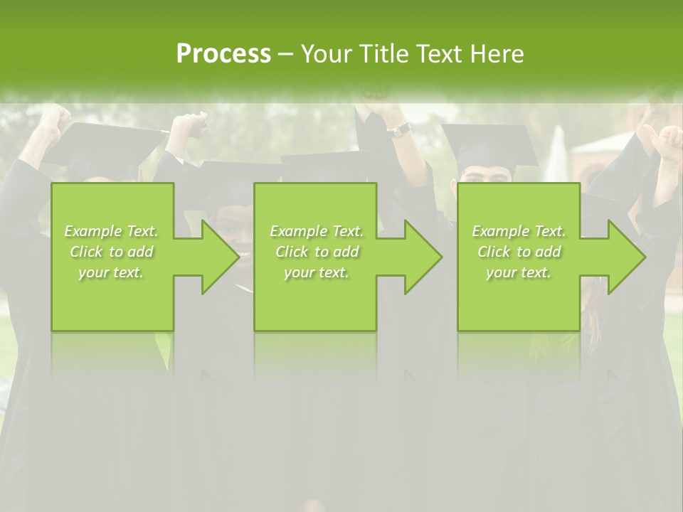 A Group Of People In Graduation Caps And Gowns PowerPoint Template