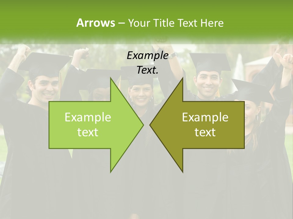 A Group Of People In Graduation Caps And Gowns PowerPoint Template