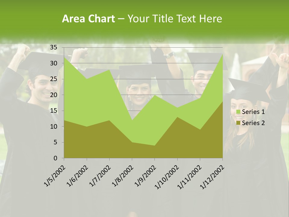 A Group Of People In Graduation Caps And Gowns PowerPoint Template