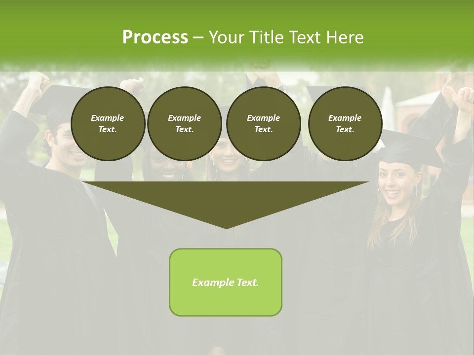 A Group Of People In Graduation Caps And Gowns PowerPoint Template