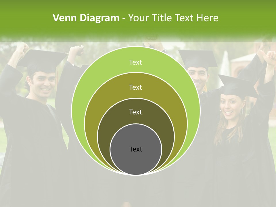 A Group Of People In Graduation Caps And Gowns PowerPoint Template